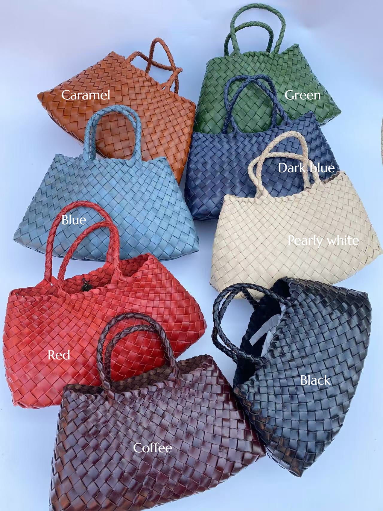 Elsa - Handcrafted Woven Leather Tote Bag, Hand Woven Ladies HOBO Bag