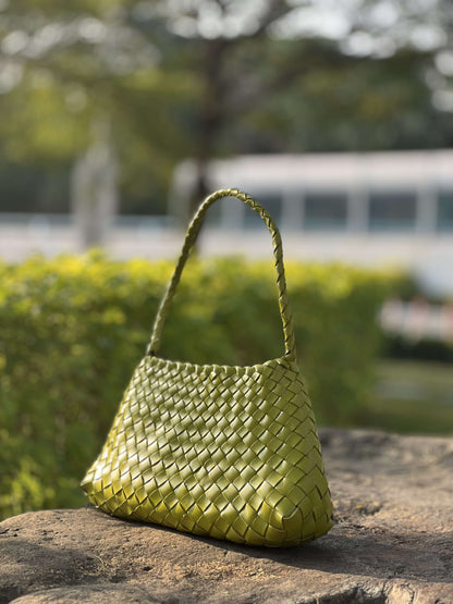 Sophia - Handmade Full Cowhide Leather Shoulder Bag with Single Strap